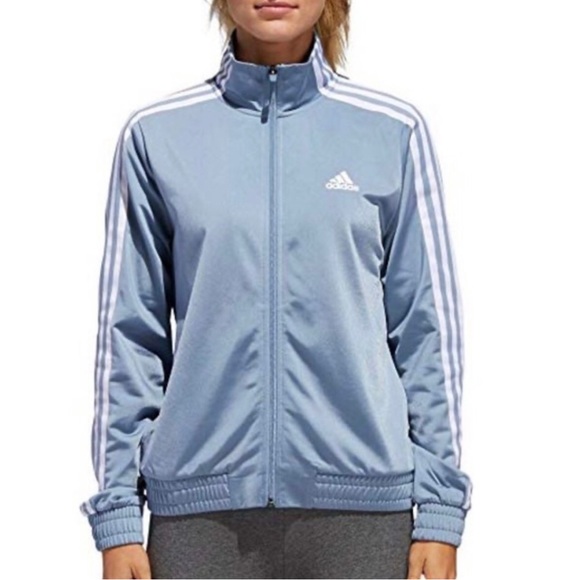 adidas Jackets & Blazers - Adidas Light Blue Three Stripe Track Jacket.  Size XL